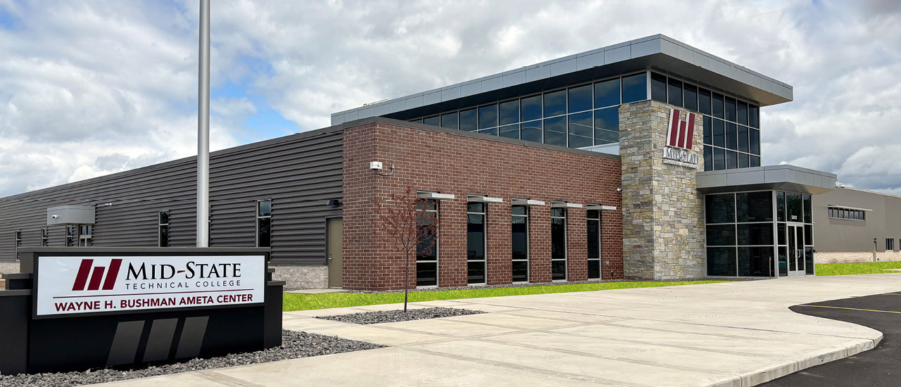 Wayne H. Bushman AMETA Center building photo. Become a partner. Advanced Manufacturing, Engineering Technology, and Apprenticeship Center. 