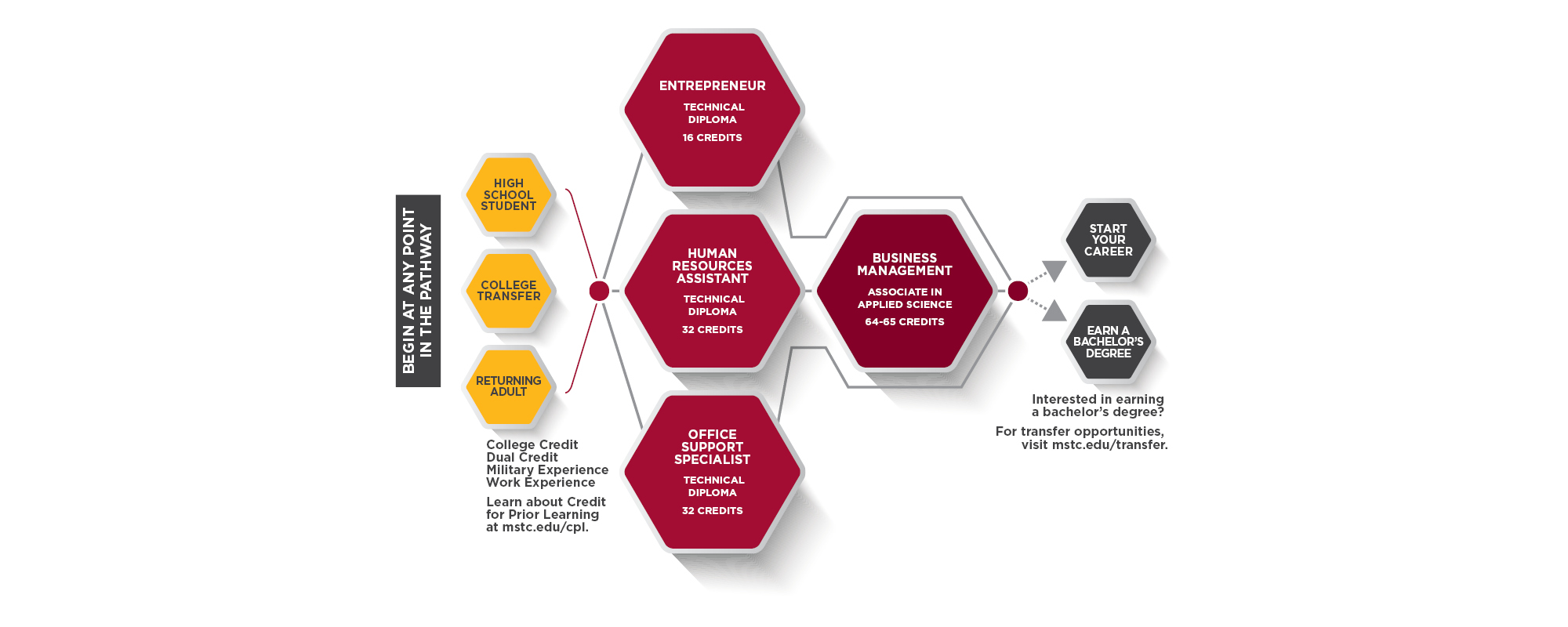 Business management program pathway