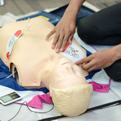 CPR Dummy being used in training