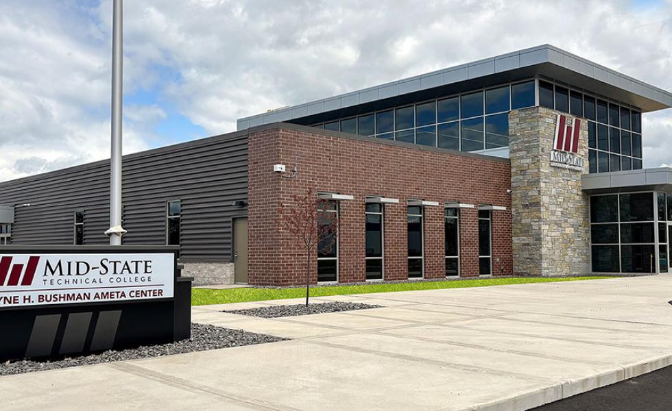 Mid-State Technical College’s Wayne H. Bushman Advanced Manufacturing, Engineering Technology, and Apprenticeship (AMETA™) Center located in Stevens Point, Wis. The Center will supply Wisconsin with highly skilled workers, address the workforce shortage and sustain and grow area businesses.