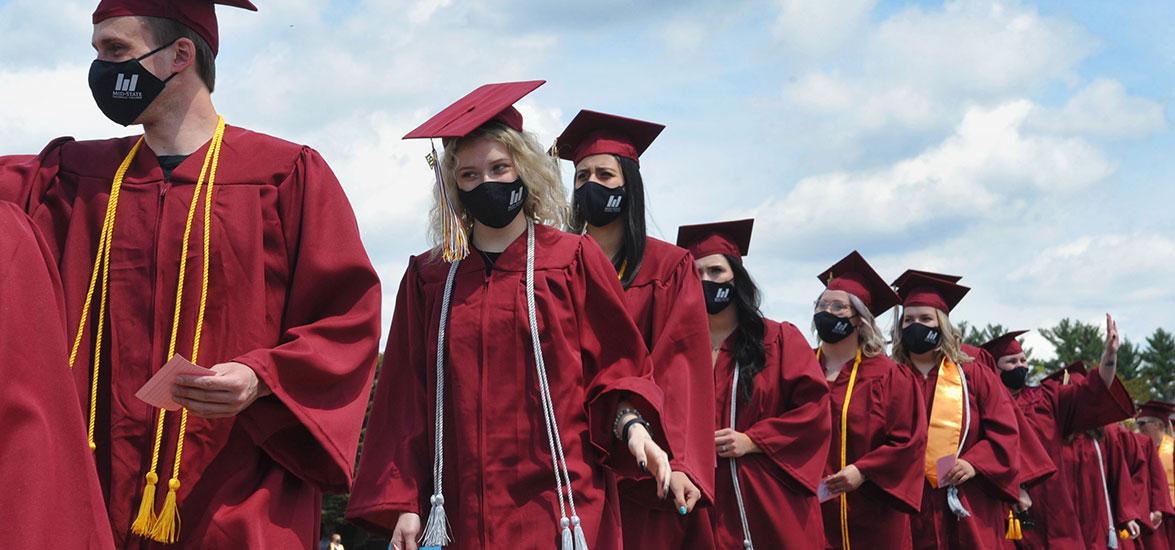 Mid-State graduates just after receiving their diplomas at the spring 2021 ceremony. Thanks to new transfer agreements, graduates of Mid-State’s Liberal Arts programs will soon be able to transfer their associate degrees to universities to pursue a variety four-year degrees.