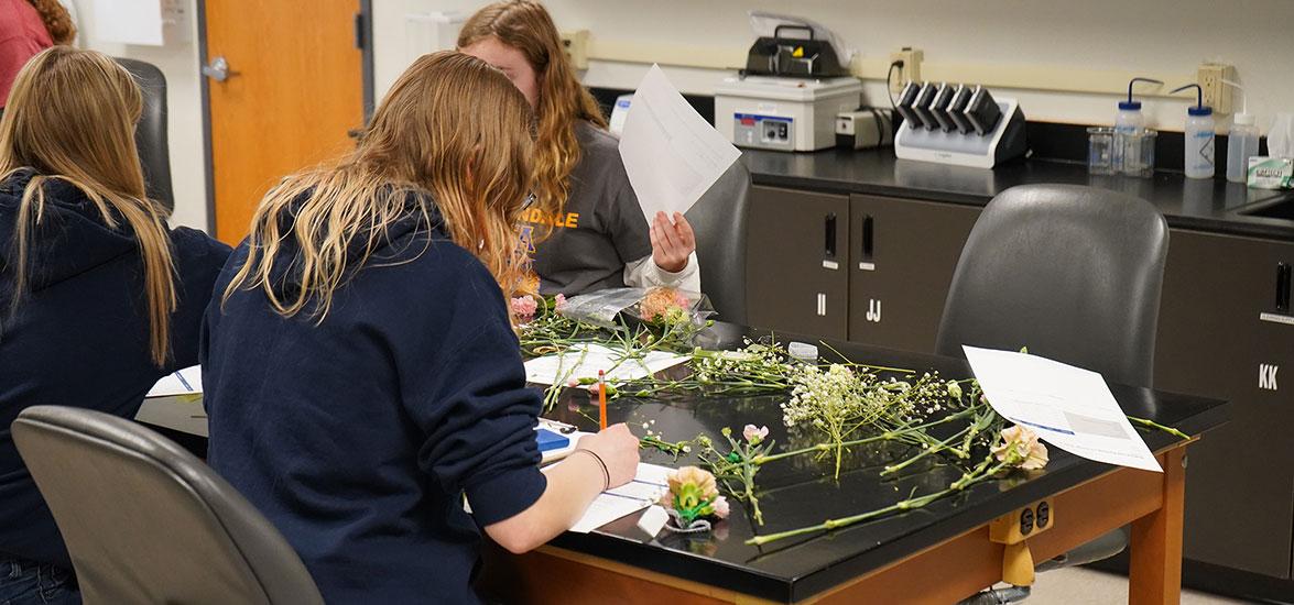 High school students participating in the FFA Career Development Events floriculture competition at Mid-State’s Marshfield campus on March 21, 2023.