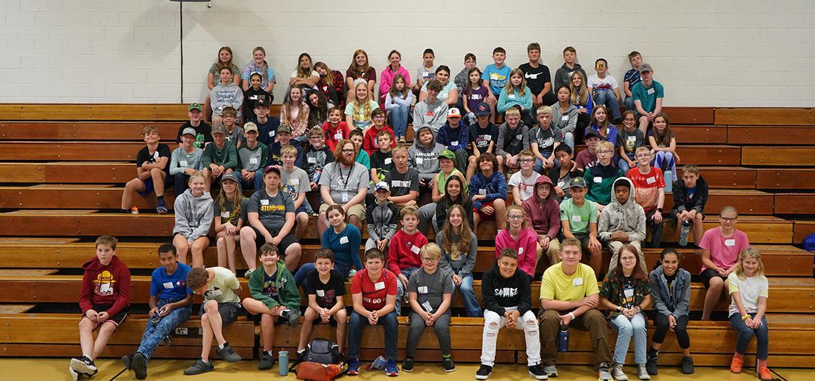 College Camp participants on the Wisconsin Rapids Campus, June 14.