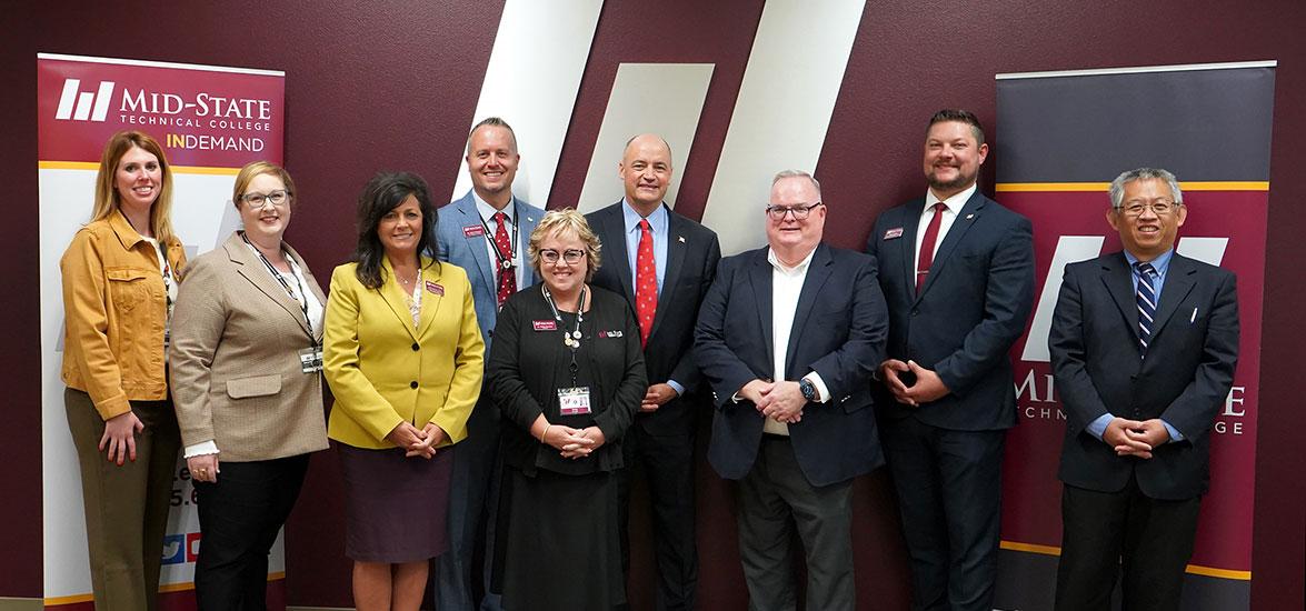 Representatives from Mid-State Technical College, UW-Stout, the Smart Automation Certification Alliance (SACA) and LAB Midwest shared information about a new advanced manufacturing career pathway on Mid-State’s Wisconsin Rapids Campus, Sept. 14.