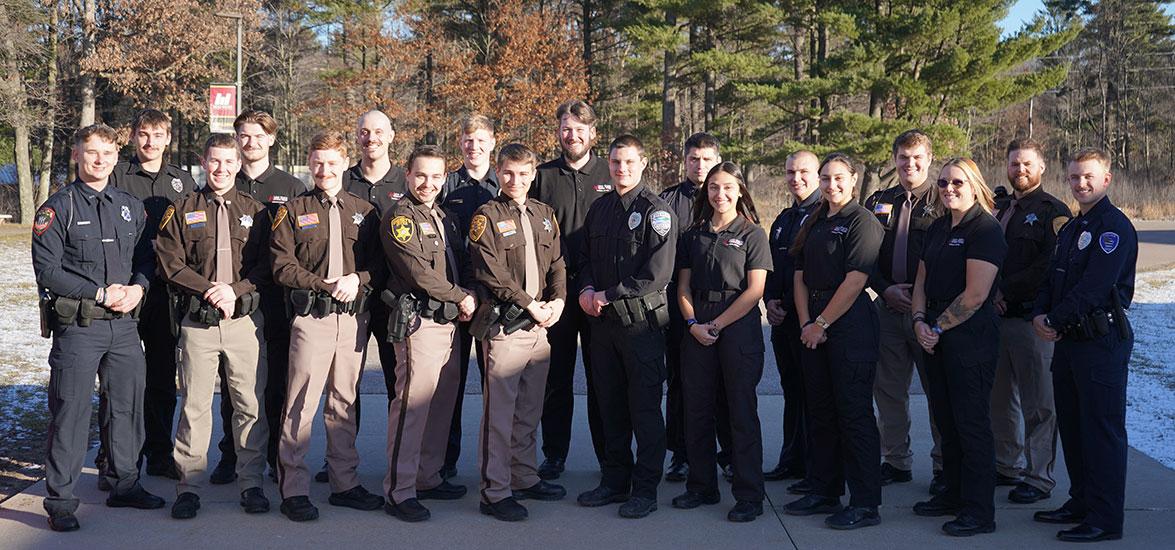 Recent graduates of Mid-State Technical College’s Criminal Justice-Law Enforcement 720 Academy program at the recognition ceremony on the Wisconsin Rapids Campus, Dec. 13. 