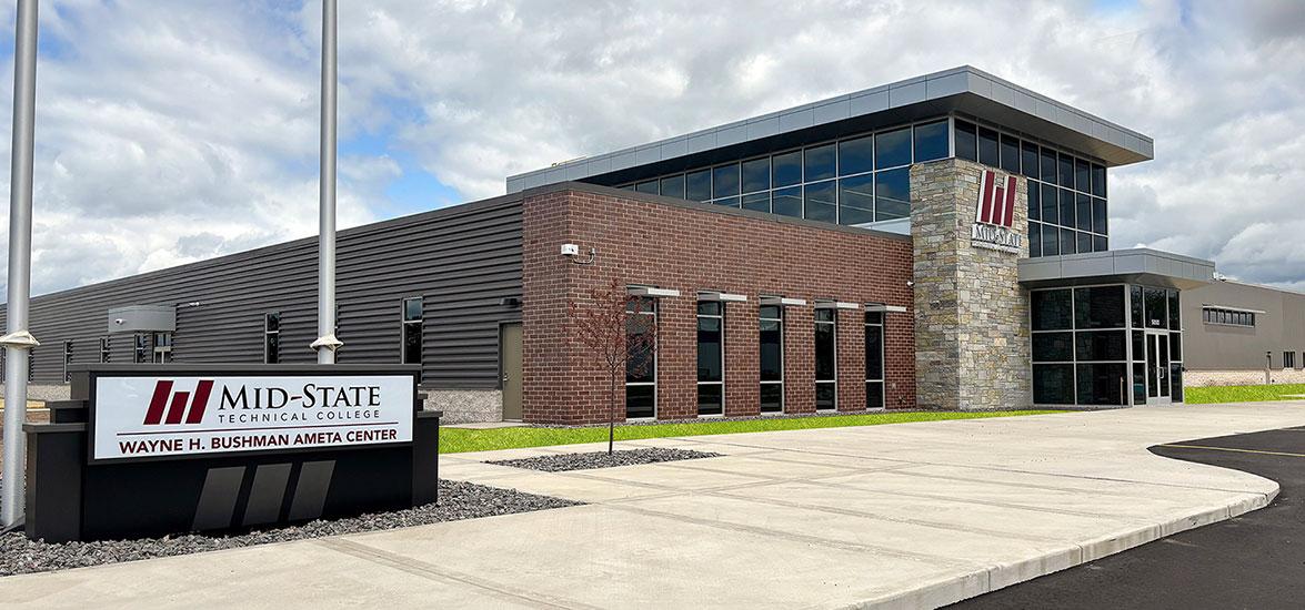 Mid-State Technical College’s Wayne H. Bushman Advanced Manufacturing, Engineering Technology, and Apprenticeship (AMETA™) Center located in Stevens Point, Wis. The Center will supply Wisconsin with highly skilled workers, address the workforce shortage and sustain and grow area businesses.